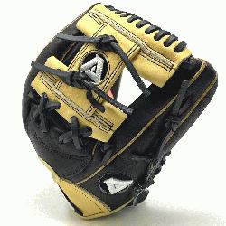 aseball glove from Akadema is a 11.5 inch pattern, I-web, open back, and medium pocket