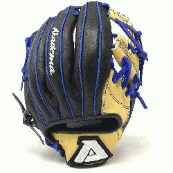 TP2 baseball glove from Akadema is a 11.5 inch pattern, I-web, open back, and medium pocket