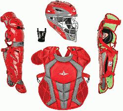 e All-Star System7 Axis Intermediate Catchers Set meets NOCSAE safety standards