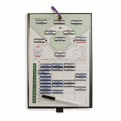 ties Coacher Magnetic Baseball Line-Up Board : Athletic Specialties MCBB Coacher Magneti