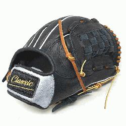 s classic pitcher or utility 12 inch baseball glove is made with black stiff American Kip 