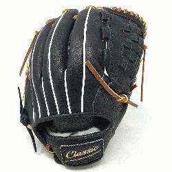 ic pitcher or utility 12 inch baseball glove is made with black stiff Ame