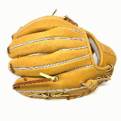 11.25 inch baseball glove is made with tan stiff American Kip leather. Unique anchor 