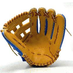 c 12.75 inch outfield baseball glove is made with tan stiff American Ki