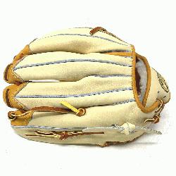 p>This classic 12.75 inch outfield baseball glove is made with tan stiff American Kip leather (