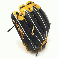 lassic 12.75 inch baseball glove is made with tan stiff American Kip leather. 