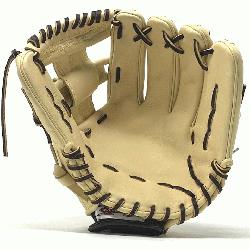 11.75 inch baseball glove is made with blonde stiff Ame
