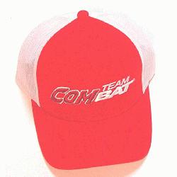 ombat Trucker Hat Adult One Size Adjustable (Red)