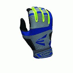Easton HS9 Neon Batting Gloves Adult 1 Pair (Grey-Re