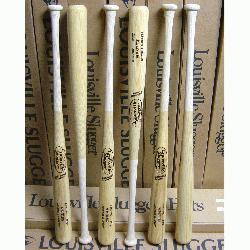 ville Slugger 6 pack of professional wood baseball bats.  P72 Turning model used