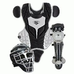 lle Slugger PGS514-STY Series 5 Youth Catchers Gear Set Helmet Features Glossy fini