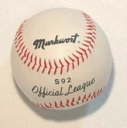 ort S92 Official League Baseball (1 each) : Markwort Official Baseball with Syn-Tan cover wi