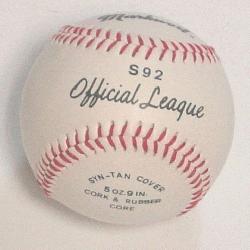  S92 Official League Baseball (1 each) : Markwort Official Baseball with Syn-Tan cove