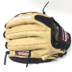 Adult Glove made of American Bison and Supersoft Steerhide leather combined in black