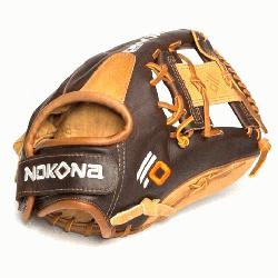  Select youth performance series gloves from Nokona are made with top-of-the-line le