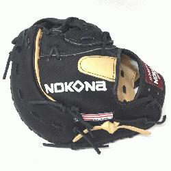  Adult Glove made of American Bison and Supersoft Steerhide leather combined in black and cr