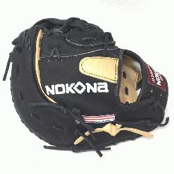 made of American Bison and Supersoft Steerhide leather combined in black and cream colors. 