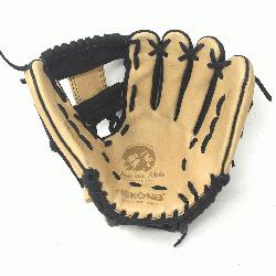 an>Young Adult Glove made of American Bison and Supersoft Steerhide leather combined in black and 