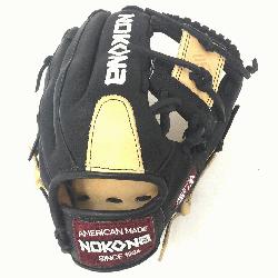 ung Adult Glove made of American Bison and Supersoft Steerhide leather combined in bl