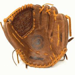 e Baseball Glove with Classic Walnut Steer Hide. 11 inch pattern and closed back with baske