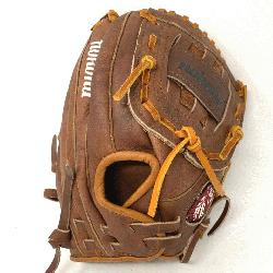 Made Baseball Glove with Classic Walnut Steer Hide. 11 inch pattern and closed back with basket cl