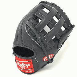 The Rawlings PRO1000HB Black Horween Heart of the Hide Baseball Glove is 12 inches. M