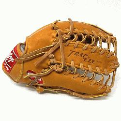 emake of the PRO12TC Rawlings baseball glove. Made in stiff Horween leather lik
