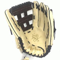 >Rawlings Heart of the Hide 12.75 inch baseball glove. H Web. Open Back. Camel with chocola