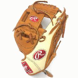 rt of the Hide Camel and Tan 11.5 inch baseball glove. TT2 pattern, index finger pad, open 