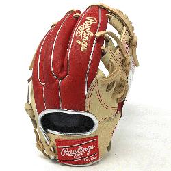 font-size: large;>The Rawlings PRO934-2CS I WEB Camel Scarlet Baseball Glov