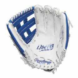 rafted from durable Rawlings full-grain leather, this Liberty Advanced Color Series 12.75 inch fa