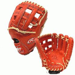 yle=font-size: large;>Rawlings Heart of the Red/Orange leather in 12 inch 
