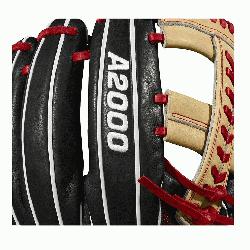  with Baseball stitch New pattern featuring gap welting Black, blonde and Red Pro