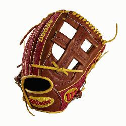 d model, Cross web - game WTA20RB18DP15GM for Dustin pedroia Red SuperSkin with saddle tan and