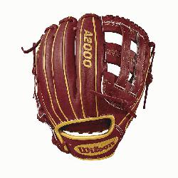 infield model, dual post web Brick Red with Vegas gold Pro Stock leather, preferr