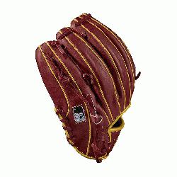 5 infield model, dual post web Brick Red with Vegas gold Pro Stock leat