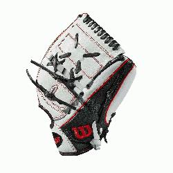 pitchers glove 2-piece web Black SuperSkin, twice as strong as regular leat