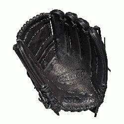 rs glove Pitcher WTA20RB19B125 Two-piece web Black Pro Stock leather, preferred for it