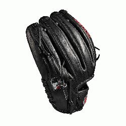 tchers glove Pitcher WTA20RB19B125 Two-piece web Black Pro Stock leather, p