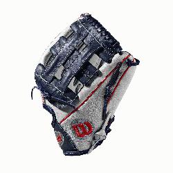 d glove Dual post web Grey SuperSkin, twice as strong as regular leathe