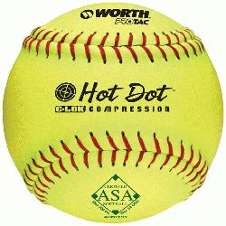 11 slow pitch softballs have red stitching and are approved for play in the ASA with a