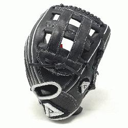 o 12-inch black AMO102 baseball glove features a 12-inch pattern and an H-web design,