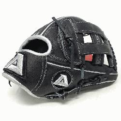 Akadema Pro 12-inch black AMO102 baseball glove features a 12-inch pa