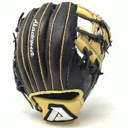  baseball glove from Akadema is a 11.5 inch pattern, I-web, open back, and medi