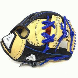 baseball glove from Akadema is a 11.5 inch pattern, I-web, open back, and medium pock