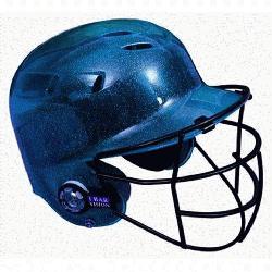 FG Batting Helmet with Faceguard and Metalic Flakes (Scarlet) : Metallic finished Cool Lids 