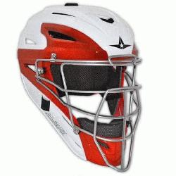 7 Two Tone Catchers Helmet MVP2500WTT 7 to 7 34 (White-Scarlet) : All-Star creates the optim