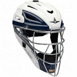 em 7 Two Tone Catchers Helmet MVP2500WTT 7 to 7 34 (White-Scarlet) : All-Star cre