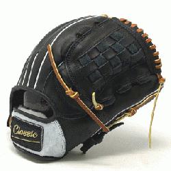 tcher or utility 12 inch baseball glove is made with black stiff Americ