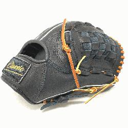 This classic pitcher or utility 12 inch baseball glove is made with black stiff